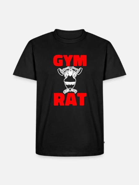 Rat Gym Rat - Men's Premium Organic T-Shirt - black
