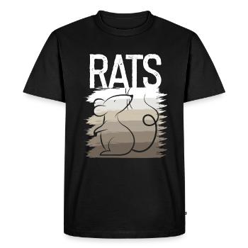 Rat Shadow Rats Couleur Faded Shadow Rat - T-shirt Premium bio Homme - noir - Devant - Nico (187cm)