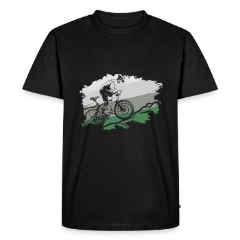 VTT VTT Descente - T-shirt Premium bio Homme - noir - Devant - Nico (187cm)