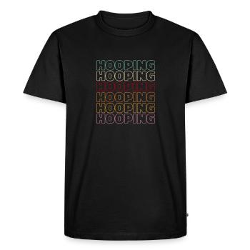 Retro Vintage Hooping Hooping Hula Hoops - Men's Premium Organic T-Shirt - black - Front - Nico (187cm)