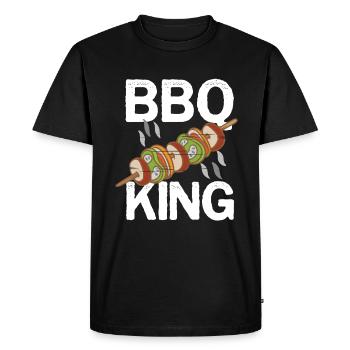 Barbeque BBQ King Grilling BBQ King - Men's Premium Organic T-Shirt - black - Front - Nico (187cm)