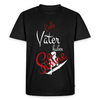 Cool fathers have sons - Men's Premium Organic T-Shirt - black - Front - Nico (187cm)
