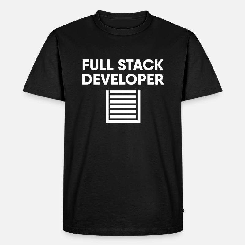 Full Stack Developer - Männer Premium Bio T-Shirt - Schwarz