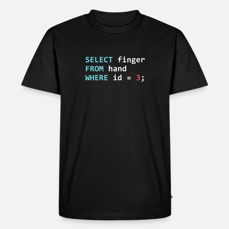 SQL Query - Männer Premium Bio T-Shirt - Schwarz