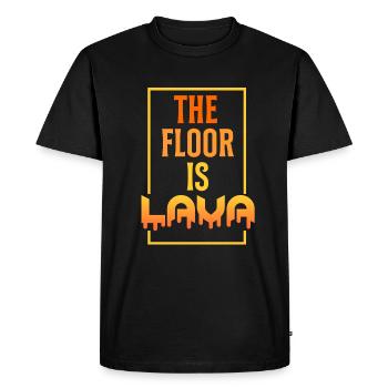 Le sol est en lave - T-shirt Premium bio Homme - noir - Devant - Nico (187cm)