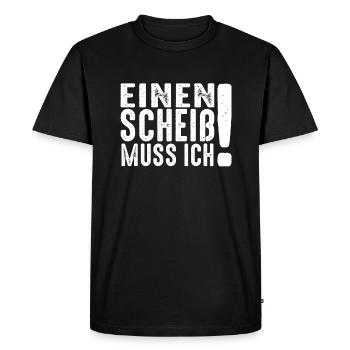 Je dois faire une merde ! - T-shirt Premium bio Homme - noir - Devant - Nico (187cm)