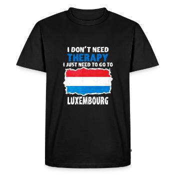 Luxembourg - T-shirt Premium bio Homme - noir - Devant - Nico (187cm)