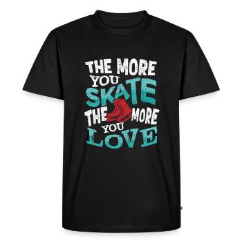 Skate Love - Men's Premium Organic T-Shirt - black - Front - Nico (187cm)