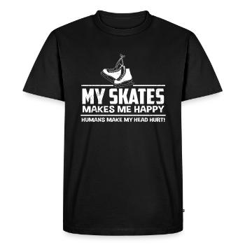 ice skating - Men's Premium Organic T-Shirt - black - Front - Nico (187cm)