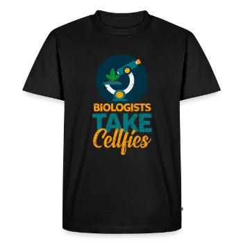Biologiste CellFies - T-shirt Premium bio Homme - noir - Devant - Nico (187cm)