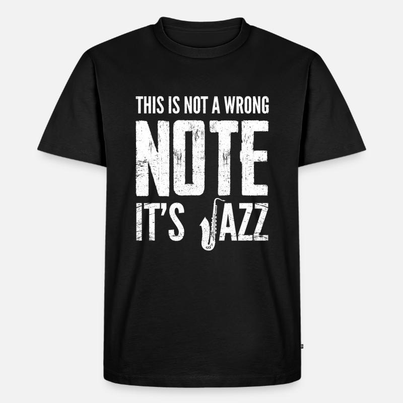 Jazznote - Männer Premium Bio T-Shirt - Schwarz