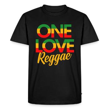 Love Reggae Musique Genre - T-shirt Premium bio Homme - noir - Devant - Nico (187cm)