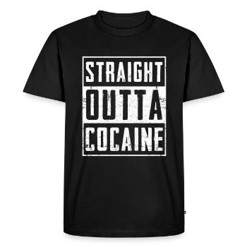 Cocaine drug - Men's Premium Organic T-Shirt - black - Front - Nico (187cm)