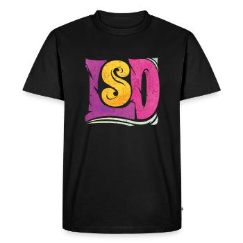 Drogue LSD - T-shirt Premium bio Homme - noir - Devant - Nico (187cm)