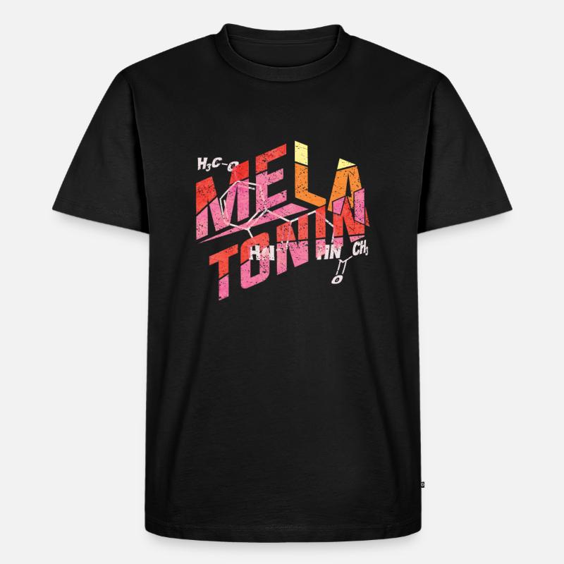 Melatonin-Formel - Männer Premium Bio T-Shirt - Schwarz