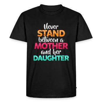 Mère fille - T-shirt Premium bio Homme - noir - Devant - Nico (187cm)