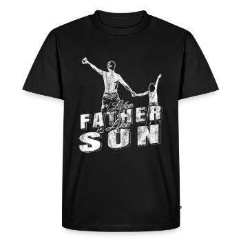 Père et fils - T-shirt Premium bio Homme - noir - Devant - Nico (187cm)