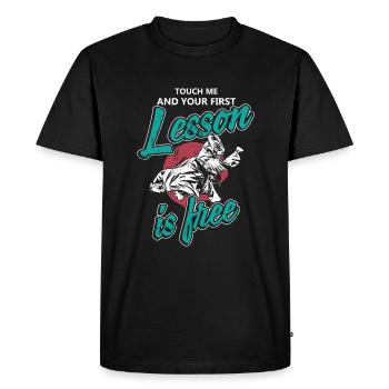 Judo fight hour - Men's Premium Organic T-Shirt - black - Front - Nico (187cm)