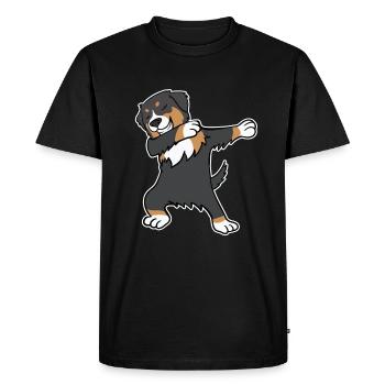 Cadeau de danse pour chien de montagne bernois - T-shirt Premium bio Homme - noir - Devant - Nico (187cm)