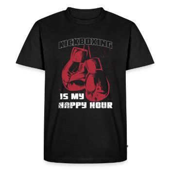 Kickboxing Happy Hour - T-shirt Premium bio Homme - noir - Devant - Nico (187cm)