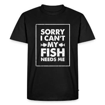 Aquarium Aquarium Cadeau - T-shirt Premium bio Homme - noir - Devant - Nico (187cm)