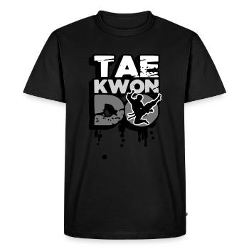 Combat de Taekwondo - T-shirt Premium bio Homme - noir - Devant - Nico (187cm)