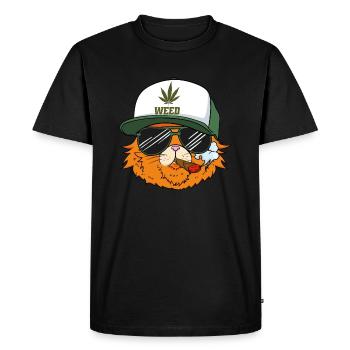 Cadeau de cannabis Kiffen Ganja au chat chaton Weed - T-shirt Premium bio Homme - noir - Devant - Nico (187cm)