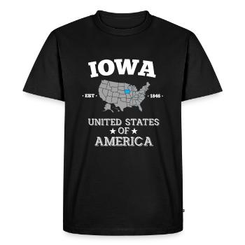 Iowa - T-shirt Premium bio Homme - noir - Devant - Nico (187cm)