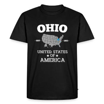 Ohio - Men's Premium Organic T-Shirt - black - Front - Nico (187cm)