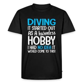 plongée - T-shirt Premium bio Homme - noir - Devant - Nico (187cm)