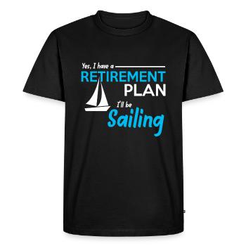 Sailing Captain - Men's Premium Organic T-Shirt - black - Front - Nico (187cm)