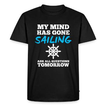 Sailing Captain - Men's Premium Organic T-Shirt - black - Front - Nico (187cm)