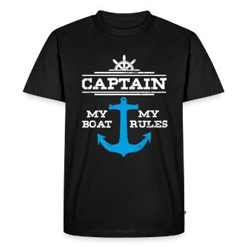 Sailing Captain Anchor - Men's Premium Organic T-Shirt - black - Front - Nico (187cm)