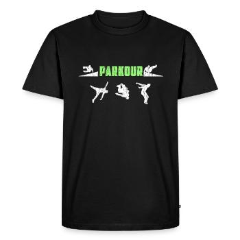 Parkour - Men's Premium Organic T-Shirt - black - Front - Nico (187cm)