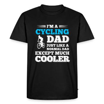 Bicycle cycling dad - Men's Premium Organic T-Shirt - black - Front - Nico (187cm)