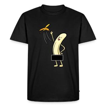 Banana Banana Bowl Nude Comic Funny Gift - T-shirt Premium bio Homme - noir - Devant - Nico (187cm)