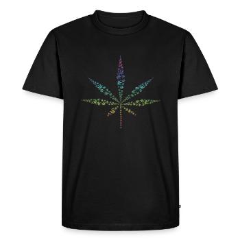 Cannabis Chanvre - T-shirt Premium bio Homme - noir - Devant - Nico (187cm)