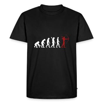 Archery Evolution - Men's Premium Organic T-Shirt - black - Front - Nico (187cm)