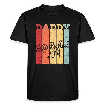 Papa Papa Papa 2019 - T-shirt Premium bio Homme - noir - Devant - Nico (187cm)