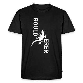 bouldering - T-shirt Premium bio Homme - noir - Devant - Nico (187cm)