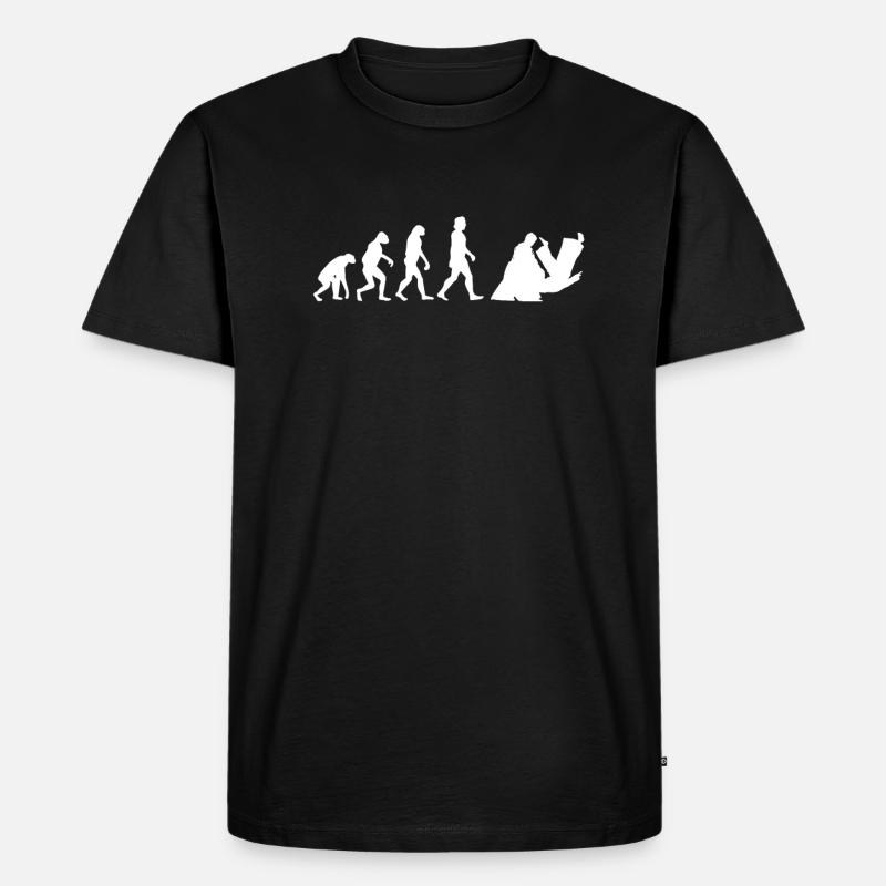 Aikido Evolution - Männer Premium Bio T-Shirt - Schwarz