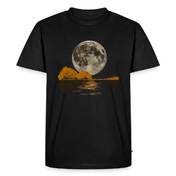 Moon Lake Water Music Musician Guitar Gift - Men's Premium Organic T-Shirt - black - Front - Nico (187cm)