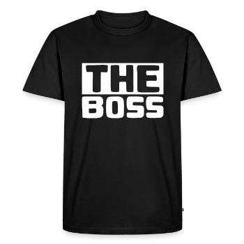 Partnerlook Le cadeau du vrai patron - T-shirt Premium bio Homme - noir - Devant - Nico (187cm)