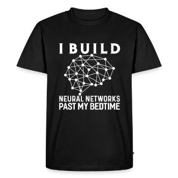 Machine Learning AI Réseau neuronal - T-shirt Premium bio Homme - noir - Devant - Nico (187cm)