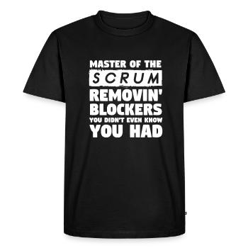 Scrum Master Développement logiciel agile - T-shirt Premium bio Homme - noir - Devant - Nico (187cm)