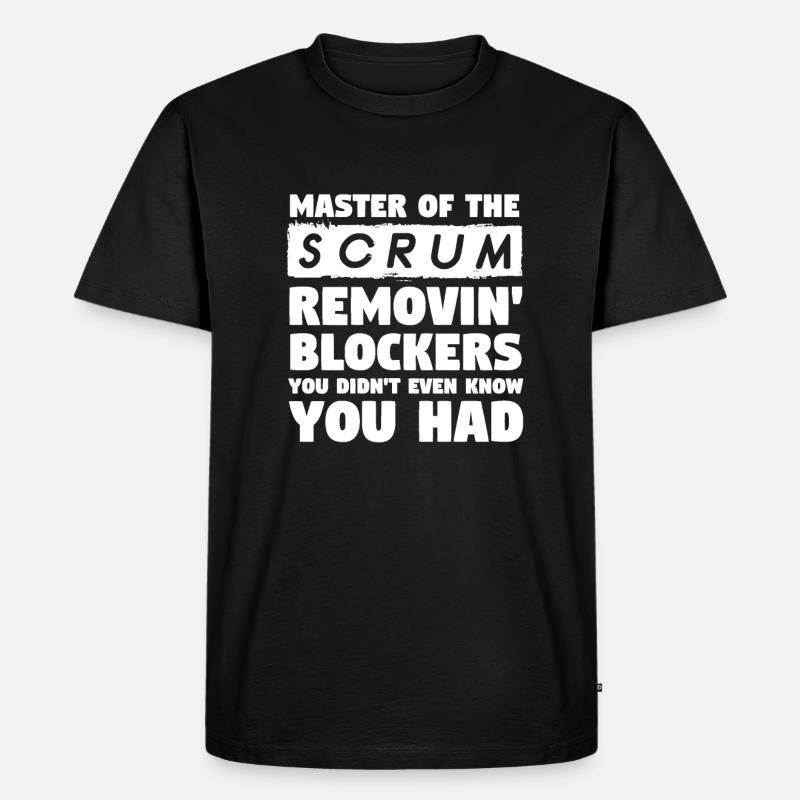 Scrum Master Agile Software Entwicklung - Männer Premium Bio T-Shirt - Schwarz
