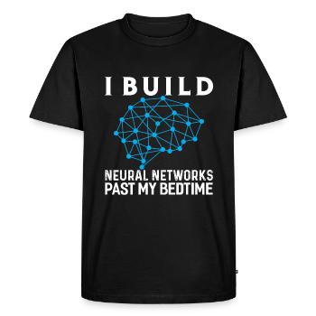 Machine learning AI neural network - Men's Premium Organic T-Shirt - black - Front - Nico (187cm)