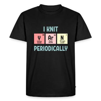 Tricoter Tricoter périodiquement Tricoter - T-shirt Premium bio Homme - noir - Devant - Nico (187cm)