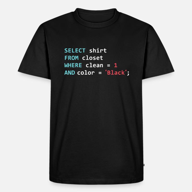 Programmeur Datanbank Funny SQL Query - T-shirt Premium bio Homme - noir