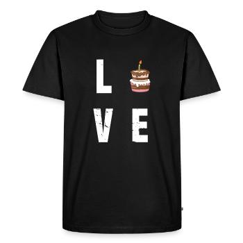 Gateau gateau gateau - T-shirt Premium bio Homme - noir - Devant - Nico (187cm)